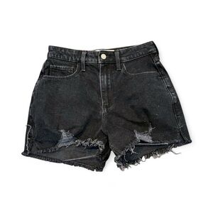 Hollister black curvy ultra high rise Mom shorts size 27